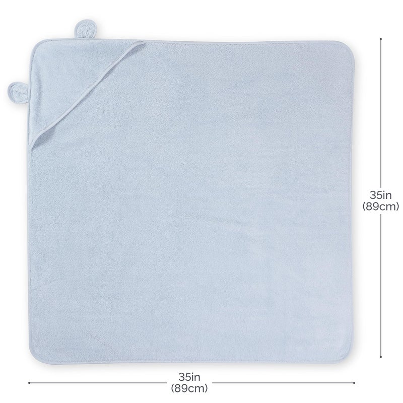 Natemia Hooded Baby Bath Towel - 100% Organic Cotton Baby Towels for Newborns, Toddlers, Boys, Girls - Soft Absorbent 450 GSM - Gentle on Sensitive Skin - Baby Shower Registry Gift (35" x 35") - Image 4